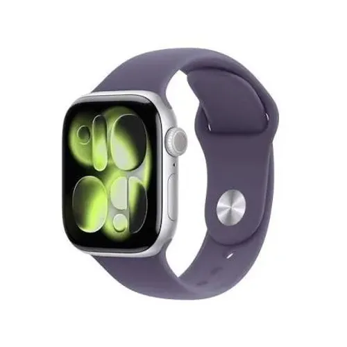 Apple Watch S11 46mm Prata Seminovo Garantia 08/06/27 M/L - pulseira roxo névoa)