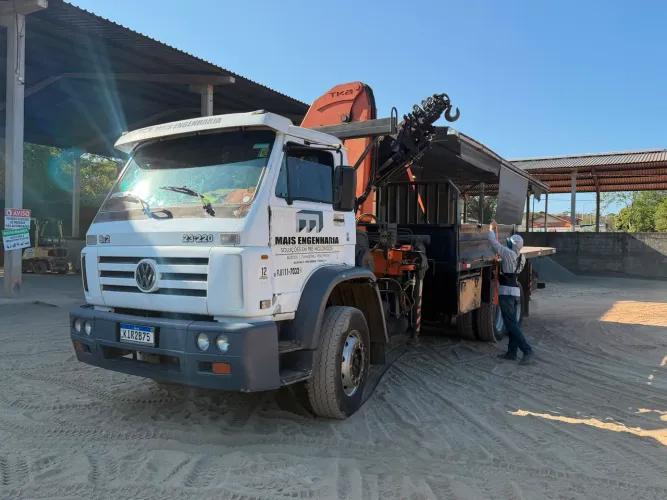 VW 23.220 truk com Munck 30 toneladas