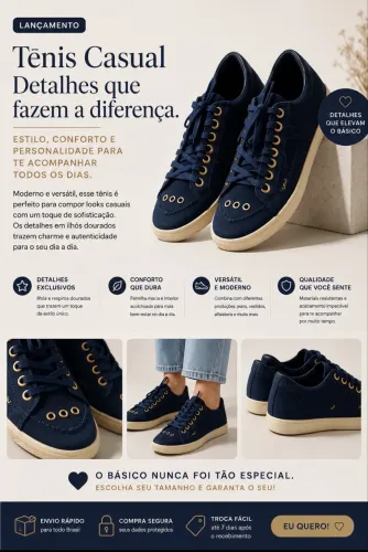 Tennis Azul Marinho Osklen TAM 35
