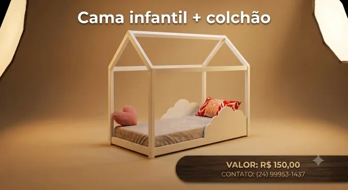 Cama Infantil + Colchão