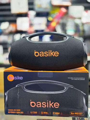 80w Caixa de Som Portátil Basike Bluetooth Pen-drive Rádio FM Sd Aux 