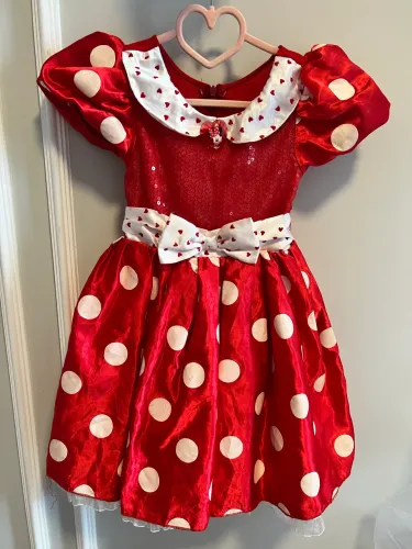 Vestido infantil fantasia Minnie - Tamanho 2 anos
