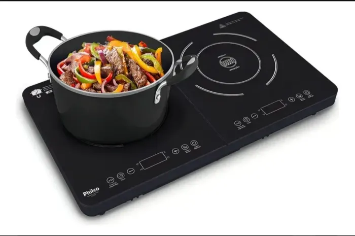 Cooktop Indução Philco Pct20p Portátil 2 Bocas 8 Potencias Cor Preto