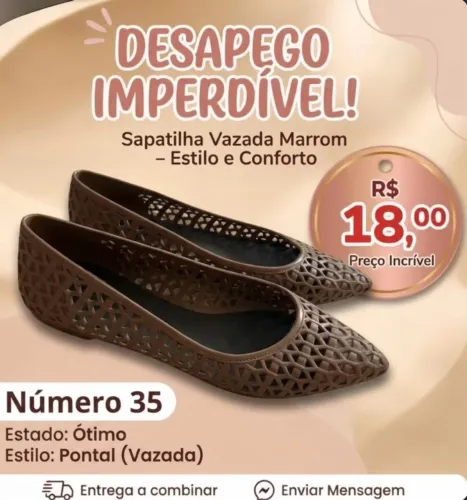 Sapatilha Marrom Número 35
