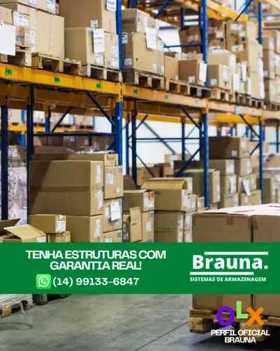 Porta Paletes com Barreira de Proteção Brauna