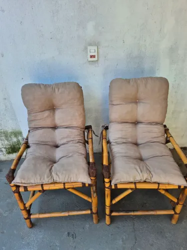 Conjunto Cadeira de Bambu