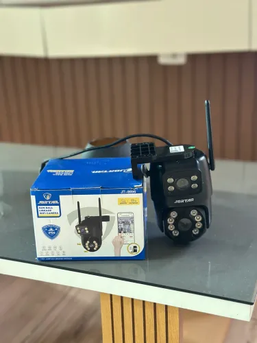 Câmera de Segurança Dupla JORTAN Preta Wi-Fi | Yoosee