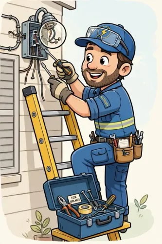 Eletricista predial para instalações provisórias