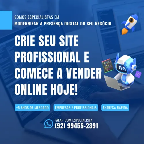 Criação de Sites Profissionais | Landing Page, Loja Virtual e Sistemas Web