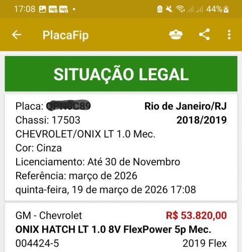 Imagem de Chevrolet Onix Hatch LT 1.0 8V Flex Mec. 4P 2019