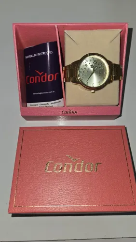 Relógio Condor Feminino Dourado Original na Caixa