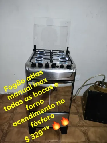 Fogão atlas manual inox