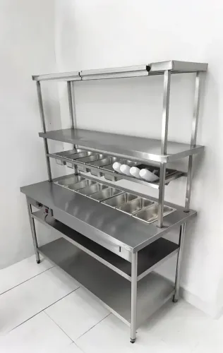 Bancada, pias, mesa de preparação de alimentos 