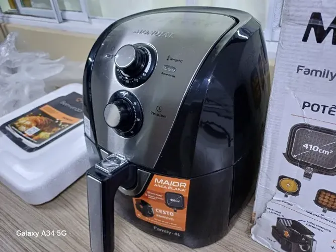 Air Fryer Mondial Family 4L Preta/Inox