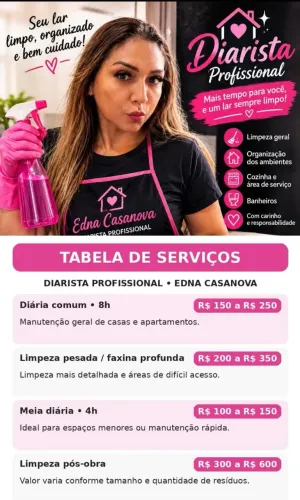 Diarista/ faxineira