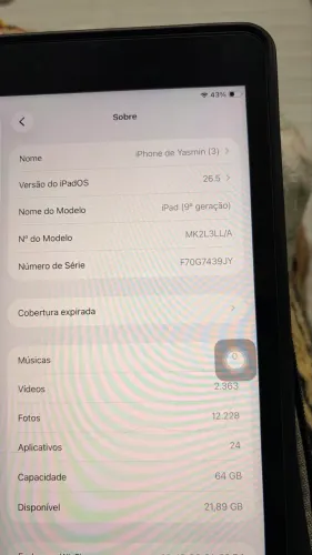 iPad 9ª Geração 64GB Wi-Fi | Excelente Estado | Muito Conservado