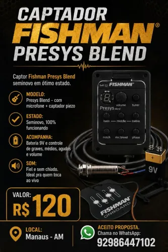 Captador de violão Fishman Presys Blend