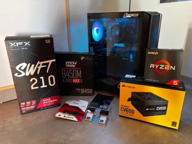 PC Gamer - Ryzen 5 5500 + RX 6600 XFX + RAM 16GB 3200mhz + SSD NVMe 1TB
