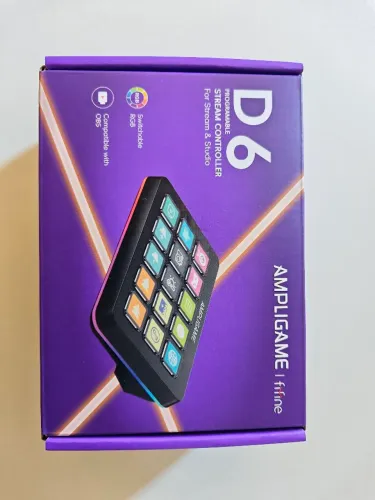 Stream Deck Fifine Ampligame D6 Mesa Controladora Preto 15 Teclas PT-BR