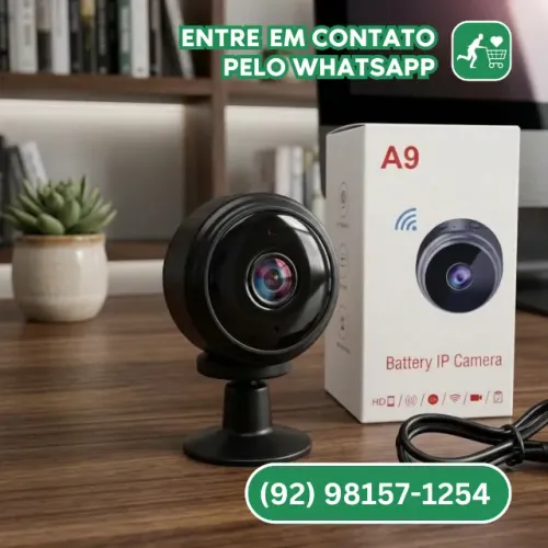 Mini Câmera Wifi A9 Magnética Recarregável