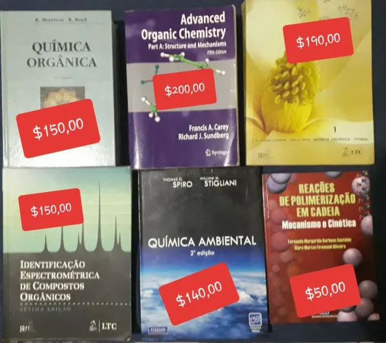 Lote de Livros Universitários de Química ? até 65% OFF
