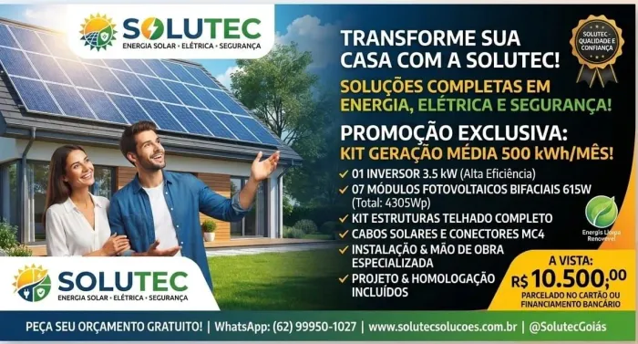 Energia solar promoção