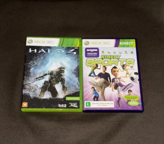 2 JOGOS ORIGINAIS XBOX 360 HALO 4 + KINECT SPORTS