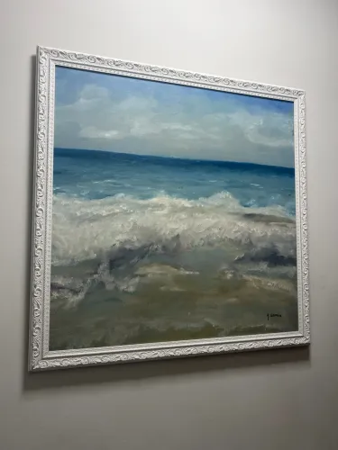 Quadro com pintura em tela 