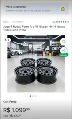 Rodas de ferro aro 15.