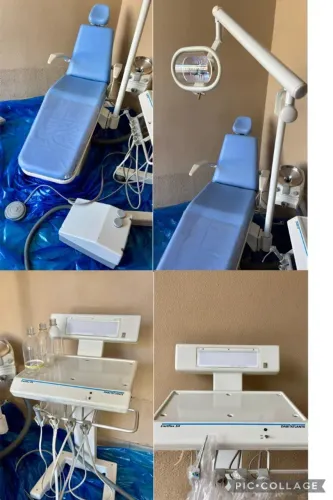 Cadeira para esteticista azul celeste marca Dabi-Atlante