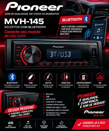 Pioneer bluetooth lançamento