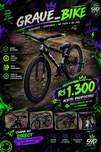 ? GRAUE_BIKE 59D ? | Bike à Venda por R$ 1.300 ? Aceito Propostas!<br>