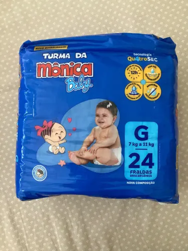 Fralda Turma da Mônica - Tamanho G