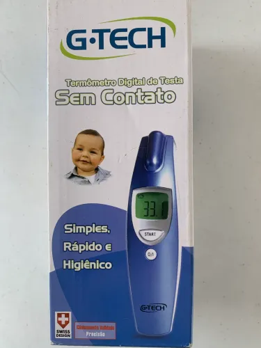 (Novo) termômetro digital de testa sem contato g tech