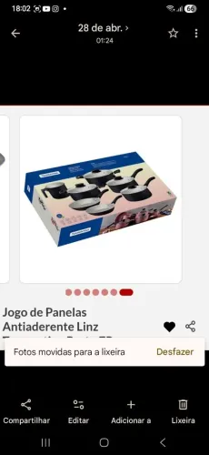 Vendo conjunto de panelas da Tramontina,