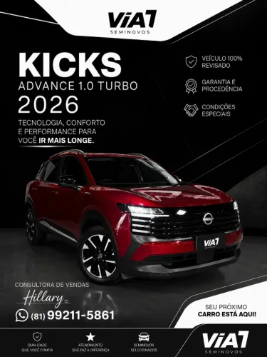 Nissan Kicks 1.0 Turbo Advance 2026