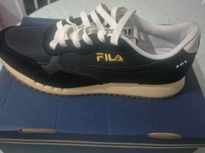 TÊNIS FILA EURO JOGGER VINTAGE PRETO TAMANHO 47