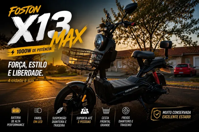 Foston X13 Max 1000W Elétrica ? Muito Conservada ? Completa