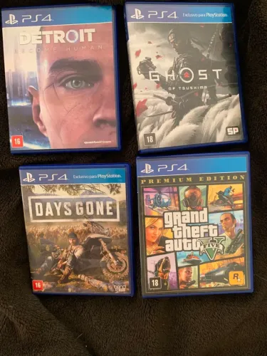 4 Jogos PS4 (Bom estado de conservação)