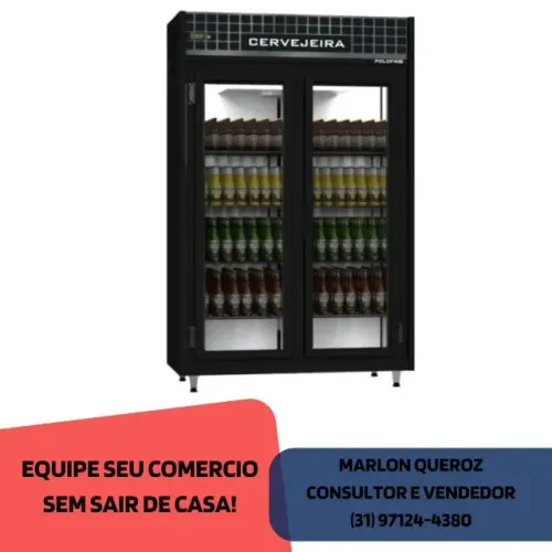 Cervejeira 2 Portas de Vidro Polo Frio com LED