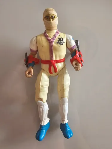 [VINTAGE] Boneco Ninja Dragão Branco - Coleção Rambo (Glasslite)
