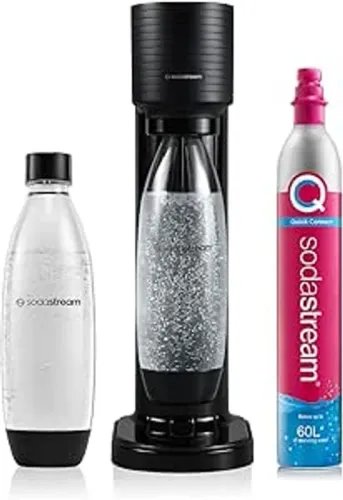 máquina de água com gás sodastream gaia + 2 cilindros reservas!