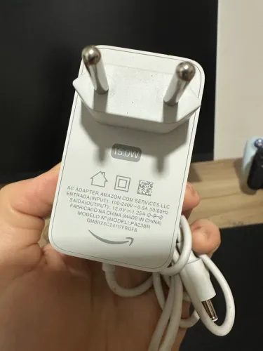 Fonte de energia bivolt 15W para Echo Dot Amazon 3,4,5 geração 