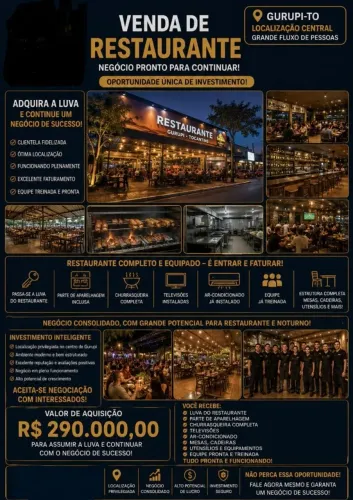 RESTAURANTE A VENDA