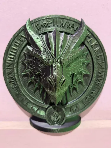Busto 17cm Dragão 3D - Estátua Escultura Ornamento Decoração
