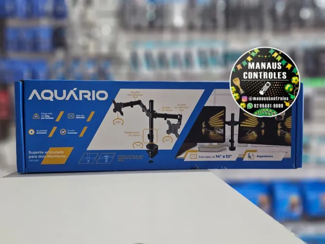 Suporte para 2 monitor ( Articulado) ,chama no PV