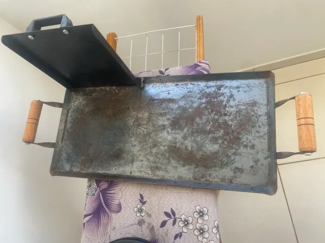 Chapa Grill Para Fogão A Gás Lenha 60x30 Lanche