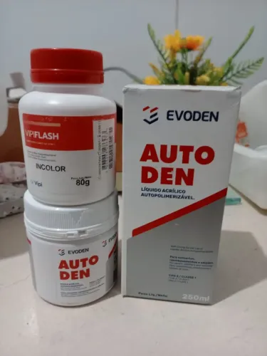 Resina Acrílica Autopolimerizavel 120ml + 250g Inc - Evoden