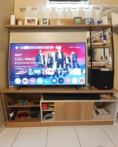 Rack de sala para TV de até 65 polegadas