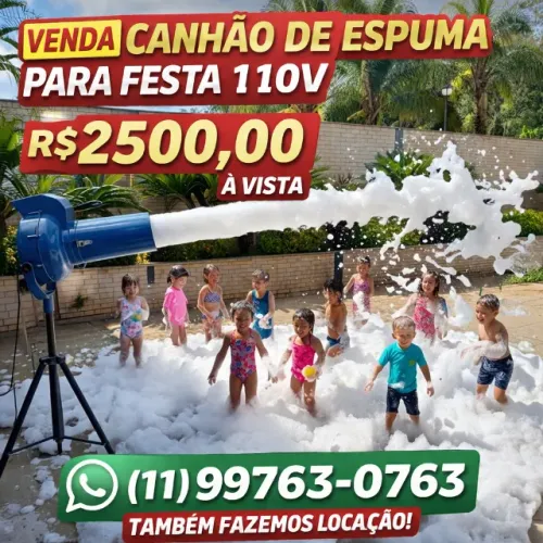 Canhão de espuma para festa 110v - Fabricante - ultimas unidades na promoção